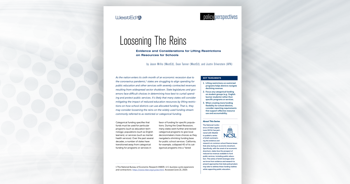 Loosening The Reins: Evidence and Considerations for Lifting Restrictions on Resources for Schools