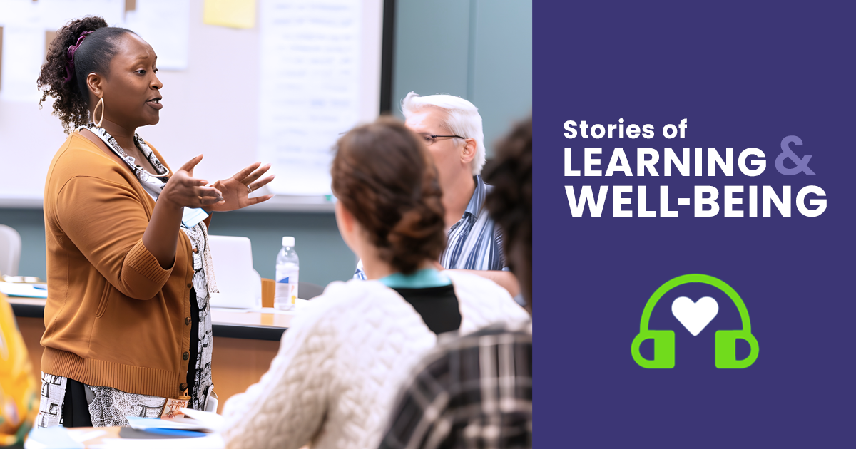 A group of teachers collaborating in a classroom.