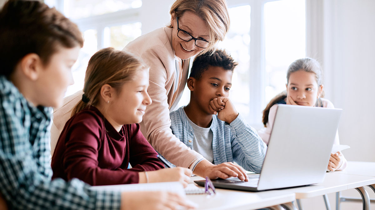Students learning in classroom