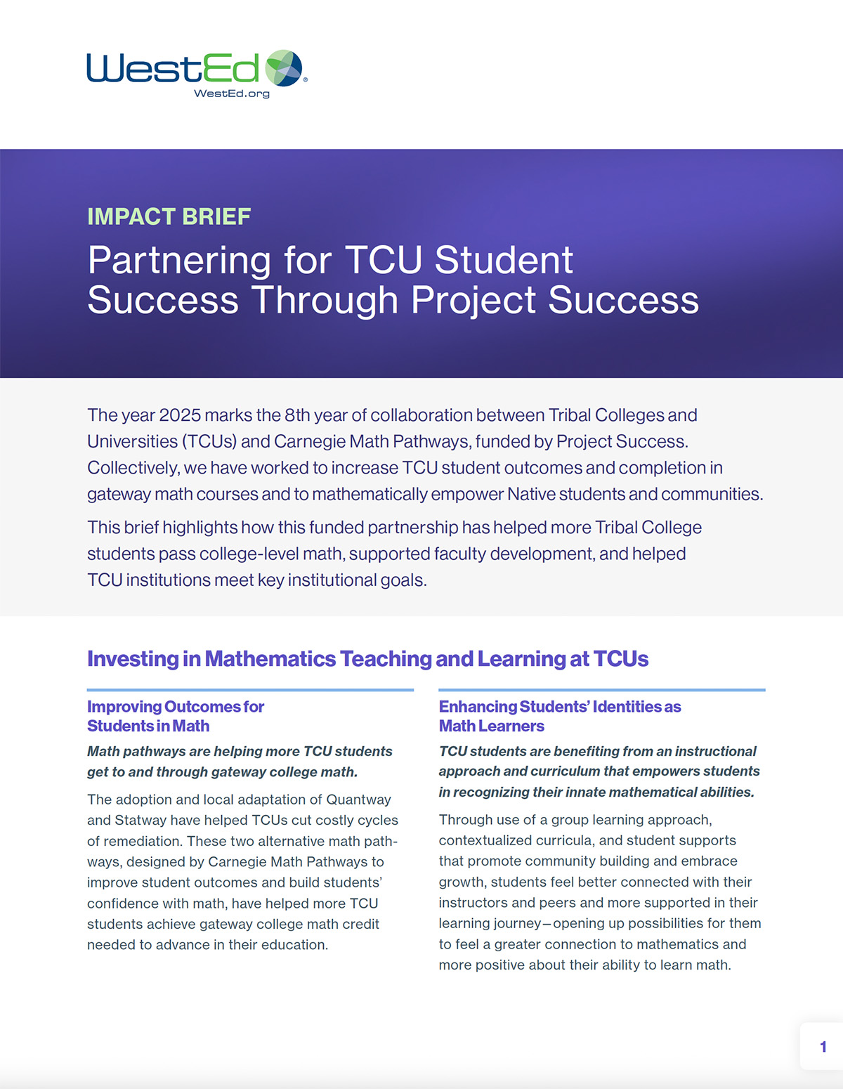 TCU Impact Brief Resource Image