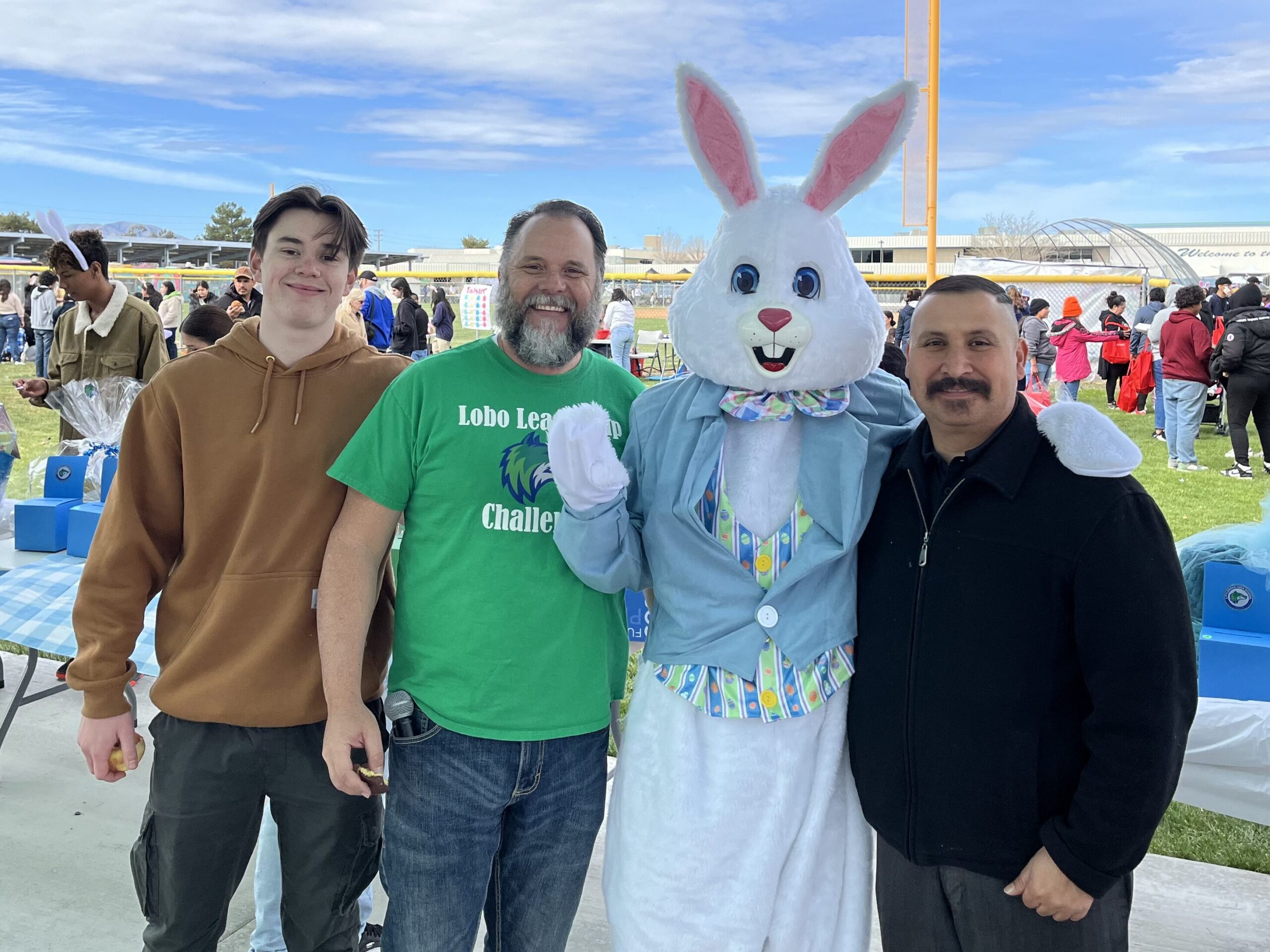 Students and families attend the annual Hop Into Spring event at Littlerock High School.