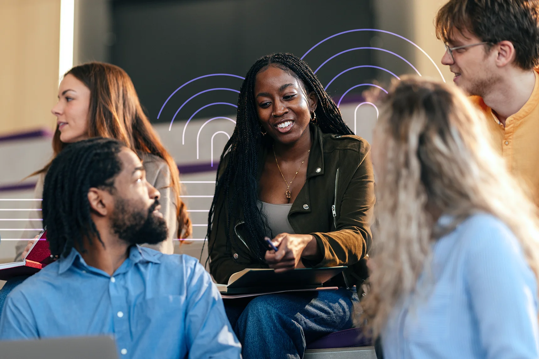 Educators sitting in conversation