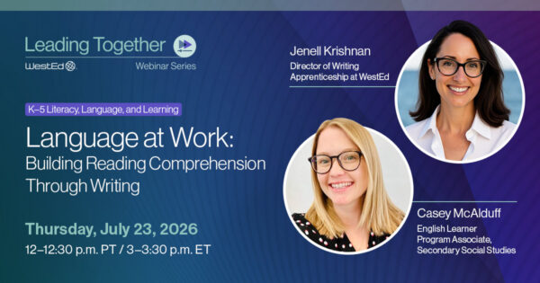 Language at Work: Building Reading Comprehension Through Writing header image