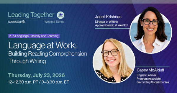 Language at Work: Building Reading Comprehension Through Writing header image