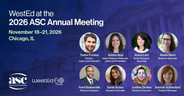 WestEd Presenting at the 2026 ASC Annual Meeting